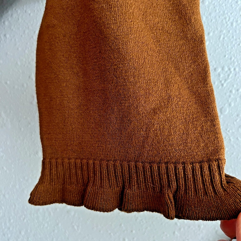 Emma James Women's Brown 3/4 Sleeve Cardigan/Sweater Size 1 With Embroidery - Picture 4 of 8